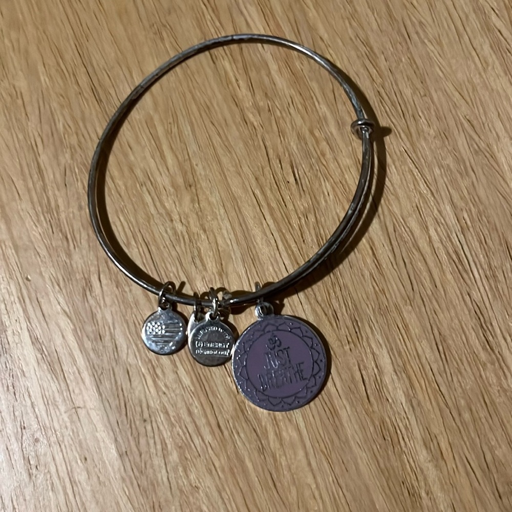 Alex and Ani Just Breathe bracelet.